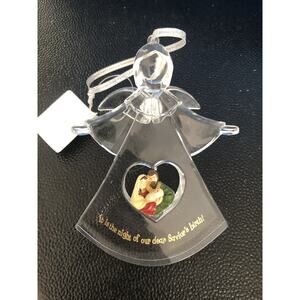 Christhomas Corp Angel Holy Family Acrylic Christmas Ornament NWT (scratch) VTG